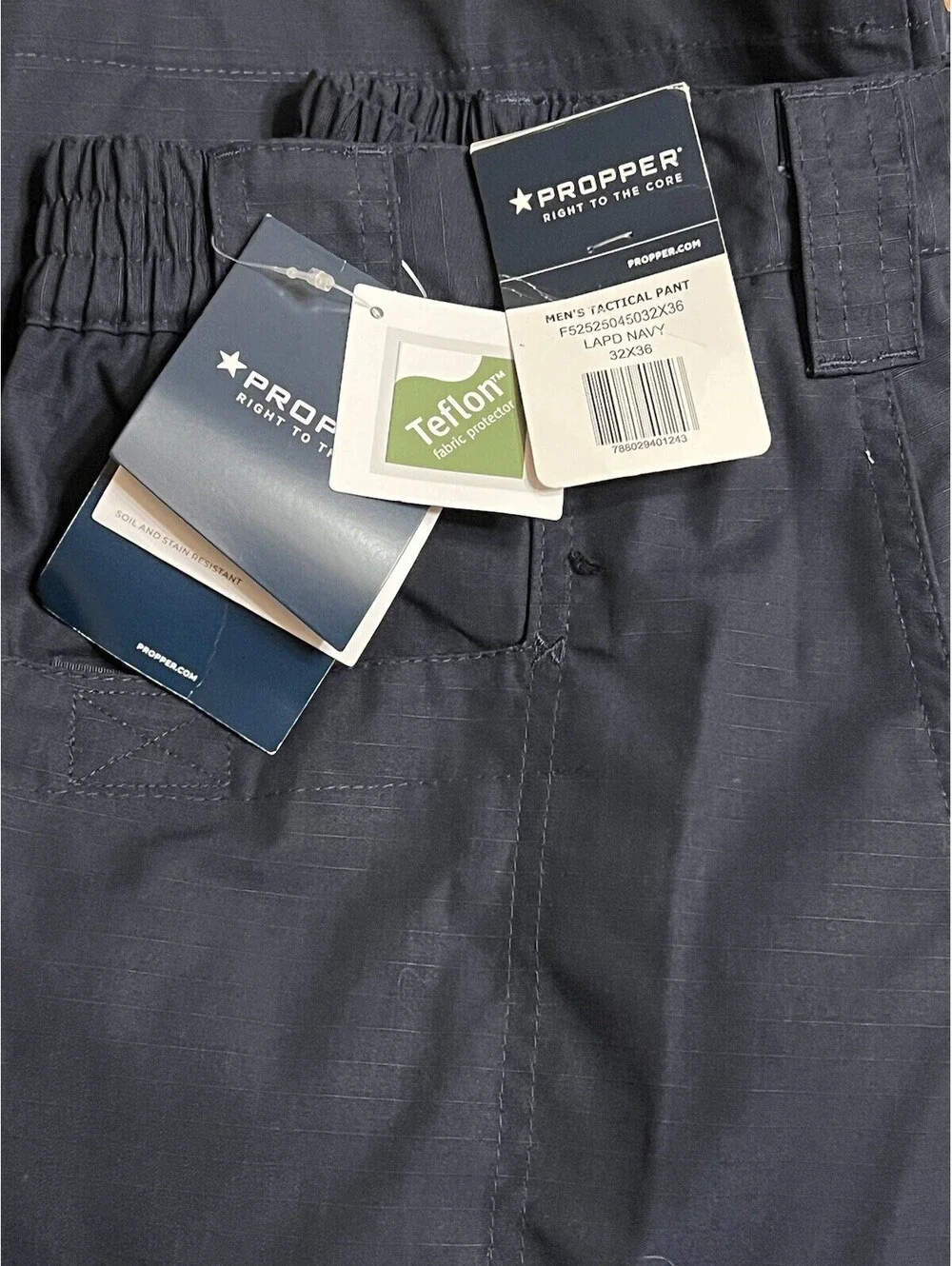 Men's Propper Lightweight Tactical Pant Rip Stop Size 32x36 LAPD Navy